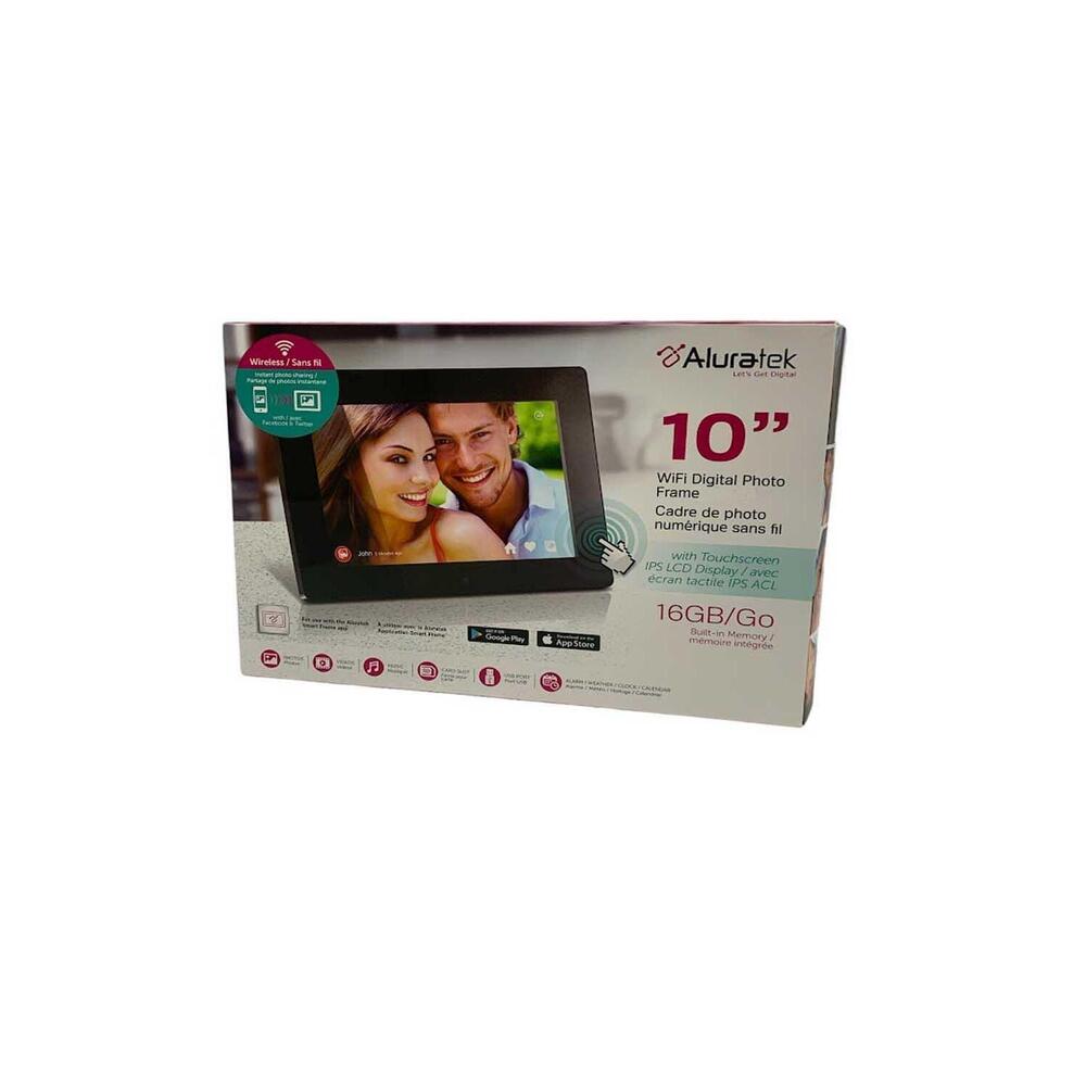 Aluratek AWS10F 10" LCD Touchscreen 16GB Wi-Fi Digital Photo Frame
